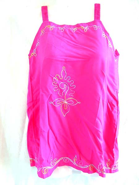 Embriodery clothing export company wholesale fashion Bali lady's tan top