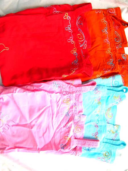 Embriodery clothing export company wholesale fashion Bali lady's tan top