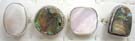 Quality crafted 925. sterling silver rings with beautiful stones set in, Comes in an assortment of shapes and colors picked randomly by our warehouse staff 