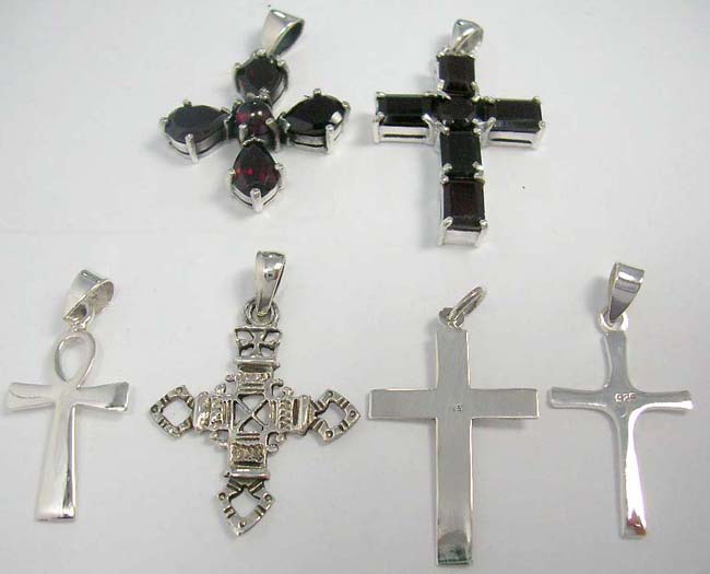 Online Christian jewelry gift shop wholesale religious cross pendants made from 925. sterling silver