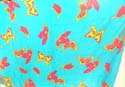 Light blue sarong with redish butterflies