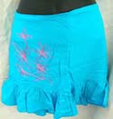 Sleeveless pre lady's skirt set, adjustable tank top matched embroidery skirt design