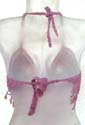 bra tops purple crochet top with seashell fringe design, tie on neck and in back