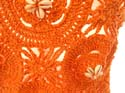 Beach crochet brief. Crochet floral and seashell combined top with skirt flounce design, tie on neck and in back