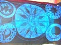 Mystic mighty sun sarong wrap with black and blue color design