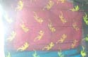 Black sarong wrap with yellow gecko design 