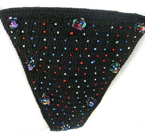 See through bikini set store supply handcrafted black bikini sequined bikini halter bra top with satin bows and sequins design 