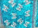 Tie dye blue sarong wrap with butterflies design