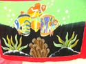 Fashion Fishes and dolphin hand painting batik sarong