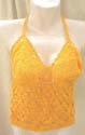 Fantastic lady's fashion diamond shape multi tie crochet with sparkle chips design, tie on neck and back