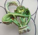 Enamel cz basket toe ring