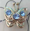 Silver plated fashion toe ring in butterfly feature embedded triple cz
