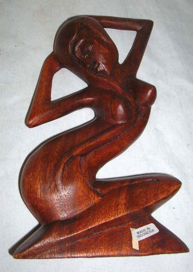 Discount interior door home decor company wholesale abstract statue in naked lady's bend her waist and put her hands on head 