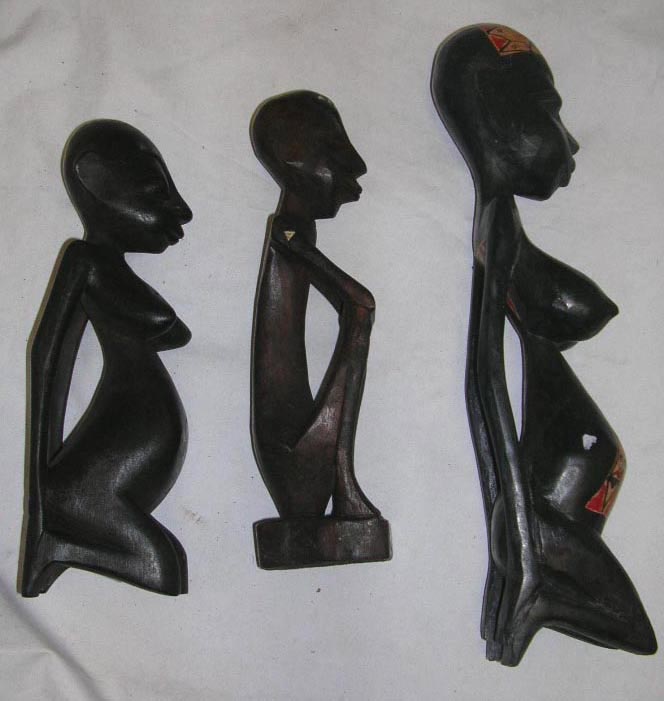 Java statue gift shop online wholesale primitive assorted tribal statue with pot-bellied design  