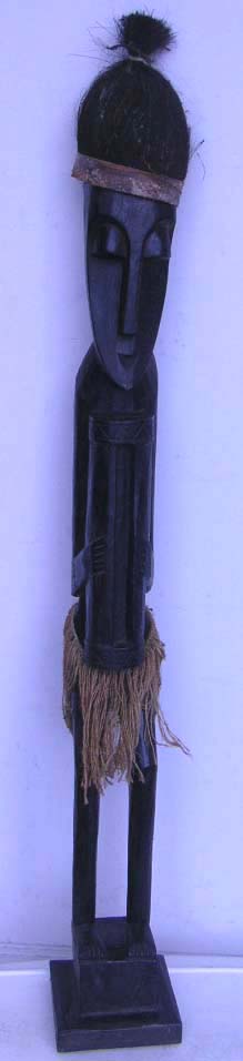 African American product company wholesale traditional stand primitive man with black head and rattan clothes design  