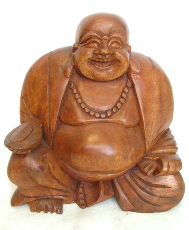 Father Day's gift online wholesale happy Buddha statue and holding a gold     