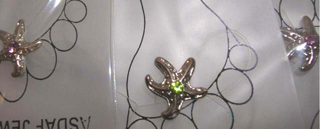 Online trendy fashion lady's jewelry wholesale assorted cz sea star toe ring      