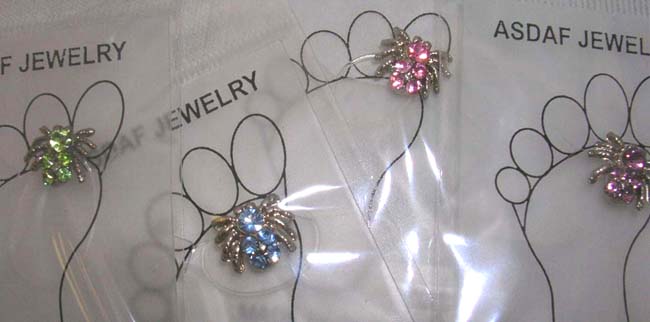 Below wholesale price jewelry company online assorted cz spider fashion toe ring      