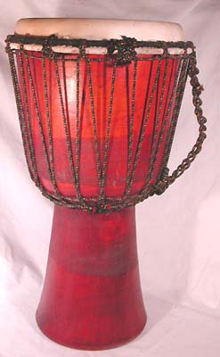 Direct wholesale Bali instrument from US wholesaler supply plain wooden djembe with sheep skin on surface    