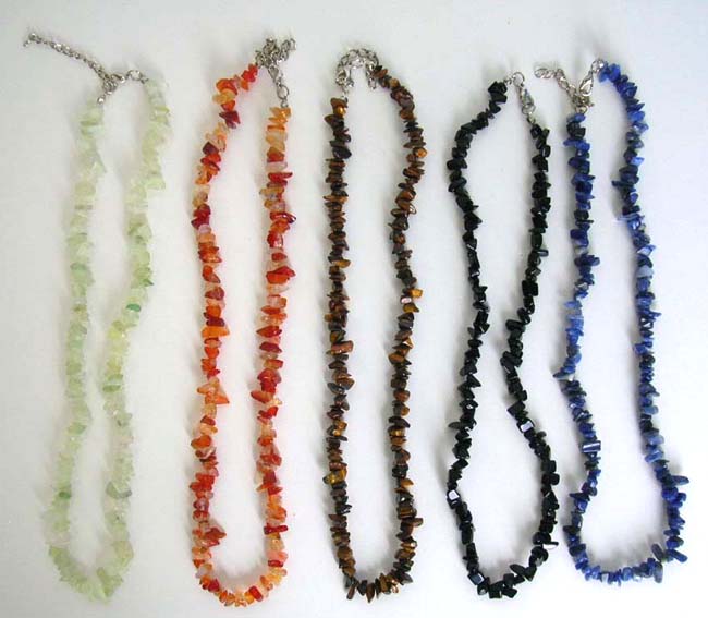 Lady' fashion supply wholesale fashion assorted gemstone chips necklace       