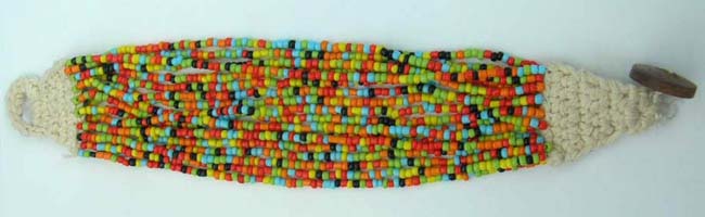 Low price jewellery for retail store wholesale mini seed beaded hemp bracelet with coconut button for closure