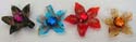 Flower murano glass pendant with cz inlaid