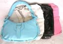 PVC Handle handbag with simple knot pattern design
