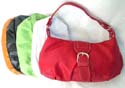 Fashion PVC leather handle purse with belt knot design