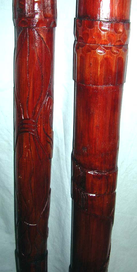 Nature music instrument store wholesale deep handicraft carving bamboo didgeridoo with snake or gecko design        