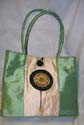 Longevity Tote shopping Chinese silk handbag
