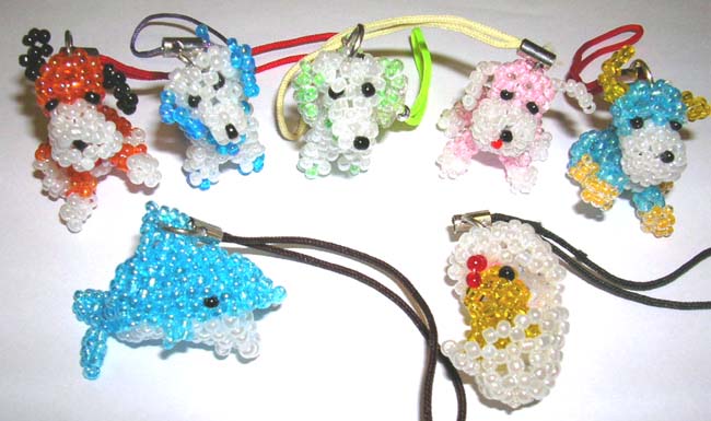 Bead factory wholesale cell phone accessory catalog online assorted handmade beaded cell phone accessory   