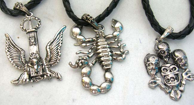 Jewelry for him online wholesale men's fashion black cord necklace in assorted design  