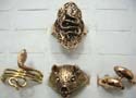 Fashion bronze color animal's rings