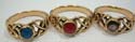 Celtic bronze ring with gemstone set in