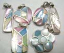 Assorted fashion seashell 925.stamped sterling silver pendant