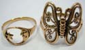 Animal and hip hop fashion combined bronze ring