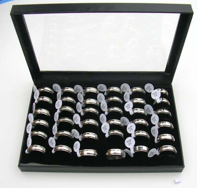 Plain silver color stainless fashionable spinning ring 