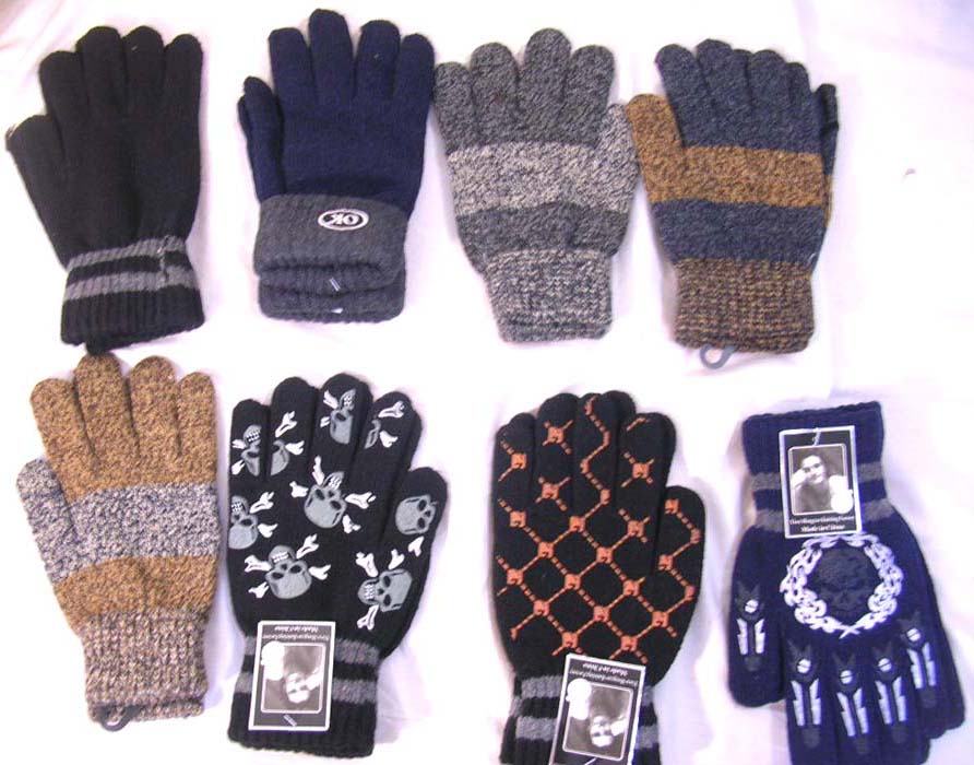 Mixed color ployester glove 
