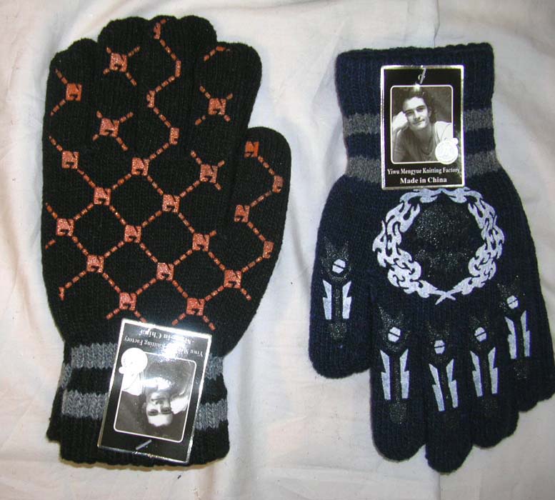 Mixed color ployester glove 
