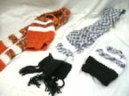 Multi color winter scarf and hat set
