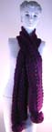 Fashion ladies scarf with link in the middle and ball design at the end
