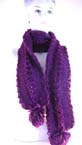 Fashion ladies scarf with link in the middle and ball design at the end