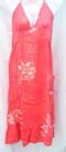 Bali made spring fashion rayon dress with floral pattern and and tie up around neck