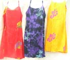 Tank top styled, spaghetti strap mid legth dress with summer print