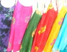 Tank top styled, spaghetti strap mid legth dress with summer print