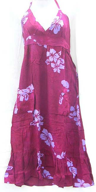 Empire waist spring fashion rayon dress with floral pattern, wholesale distribution trader