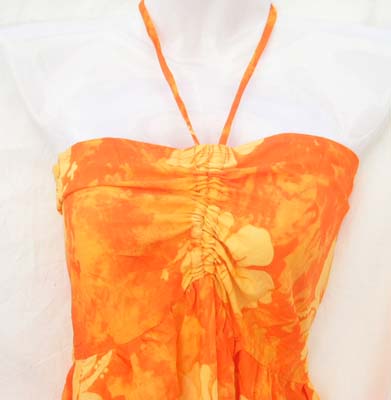 Resort wear import wholesale shopping, hibiscus floral theme on bali rayon dress