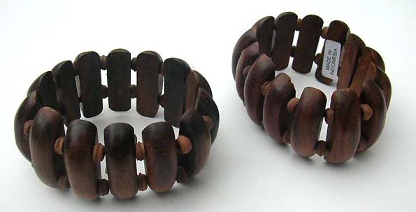 Wholesale Stylish, bali long oval, wooden bead bracelet outlet
