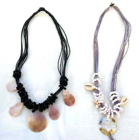 Shopping express wholesale, Balinese mother or pearl charms hanging on beaded necklace