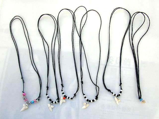 Summer style sea shell charm on black cord necklace with beads, exotic bali distribution catalog
